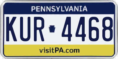 PA license plate KUR4468