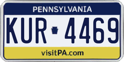 PA license plate KUR4469