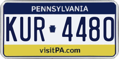PA license plate KUR4480