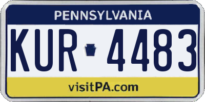 PA license plate KUR4483