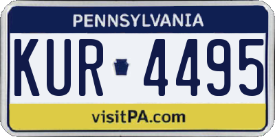 PA license plate KUR4495