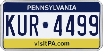 PA license plate KUR4499