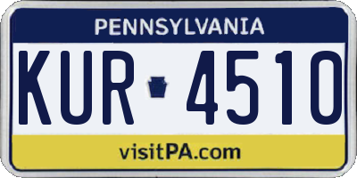 PA license plate KUR4510