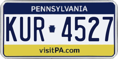 PA license plate KUR4527