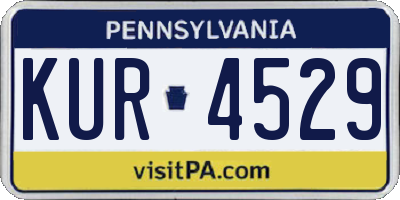 PA license plate KUR4529