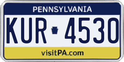 PA license plate KUR4530