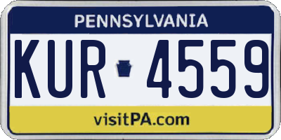 PA license plate KUR4559