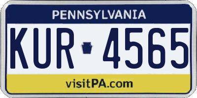 PA license plate KUR4565