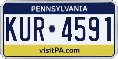 PA license plate KUR4591