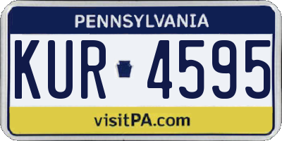 PA license plate KUR4595