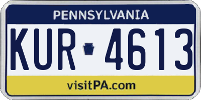 PA license plate KUR4613