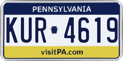 PA license plate KUR4619