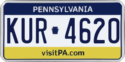PA license plate KUR4620