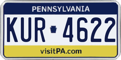 PA license plate KUR4622