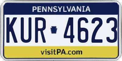 PA license plate KUR4623