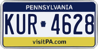 PA license plate KUR4628