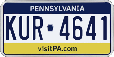 PA license plate KUR4641