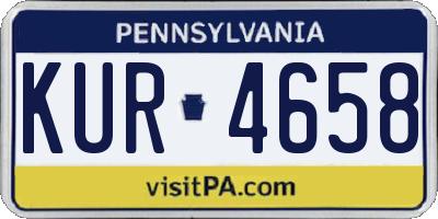 PA license plate KUR4658