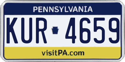PA license plate KUR4659