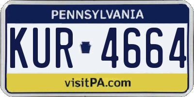 PA license plate KUR4664