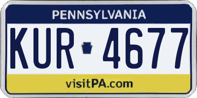 PA license plate KUR4677
