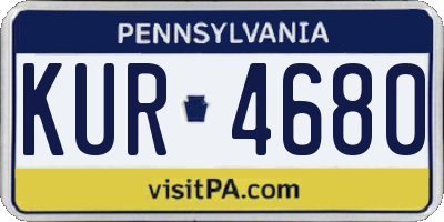 PA license plate KUR4680