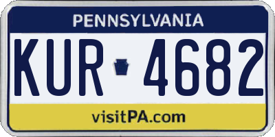 PA license plate KUR4682
