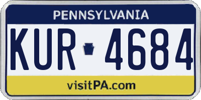 PA license plate KUR4684