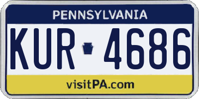 PA license plate KUR4686