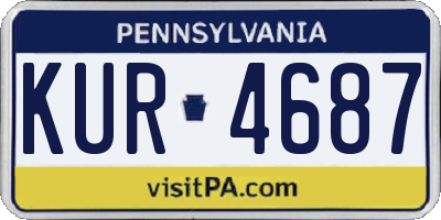 PA license plate KUR4687