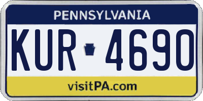 PA license plate KUR4690