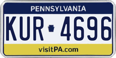 PA license plate KUR4696