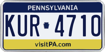 PA license plate KUR4710