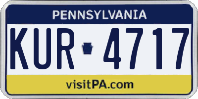 PA license plate KUR4717