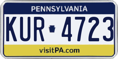 PA license plate KUR4723