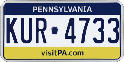 PA license plate KUR4733