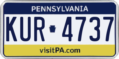 PA license plate KUR4737