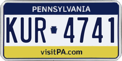 PA license plate KUR4741