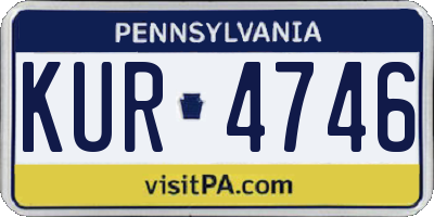 PA license plate KUR4746