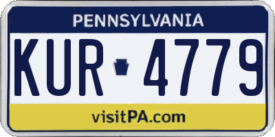 PA license plate KUR4779