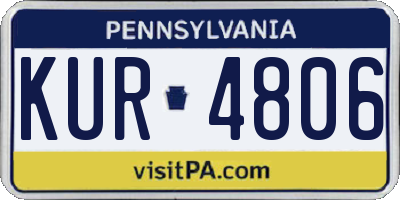 PA license plate KUR4806