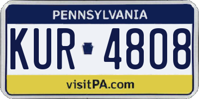 PA license plate KUR4808