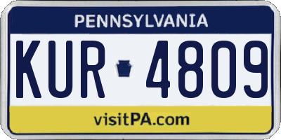 PA license plate KUR4809