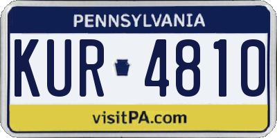 PA license plate KUR4810