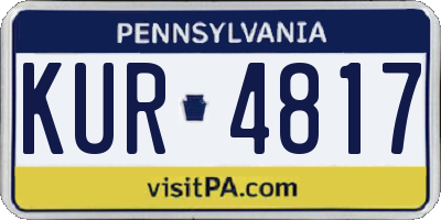 PA license plate KUR4817