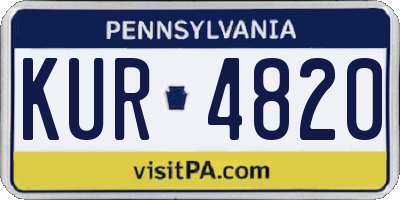 PA license plate KUR4820