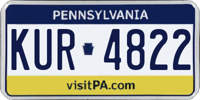 PA license plate KUR4822