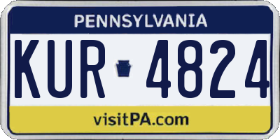 PA license plate KUR4824