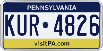 PA license plate KUR4826
