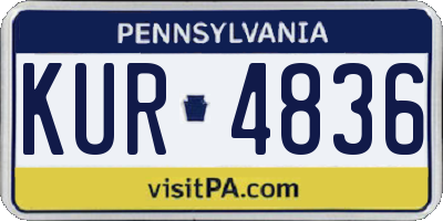PA license plate KUR4836